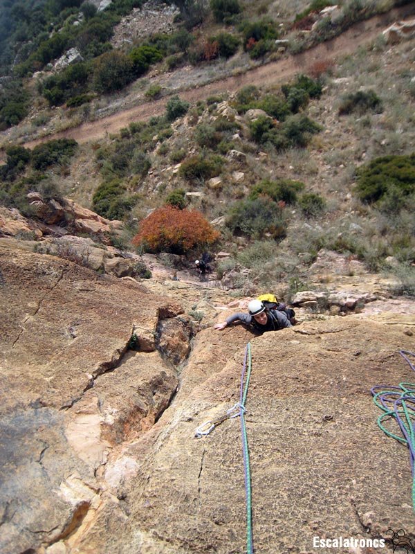 Na Paula als darrers metres del primer llarg